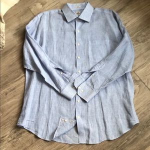Peter Miller Long Sleeve Linen Shirt- size 17.5 L